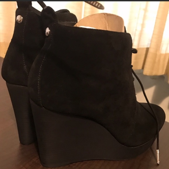 Michael kors suede wedge booties (brand new) - Picture 1 of 3